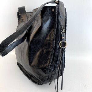 Black Leather Tote Bag